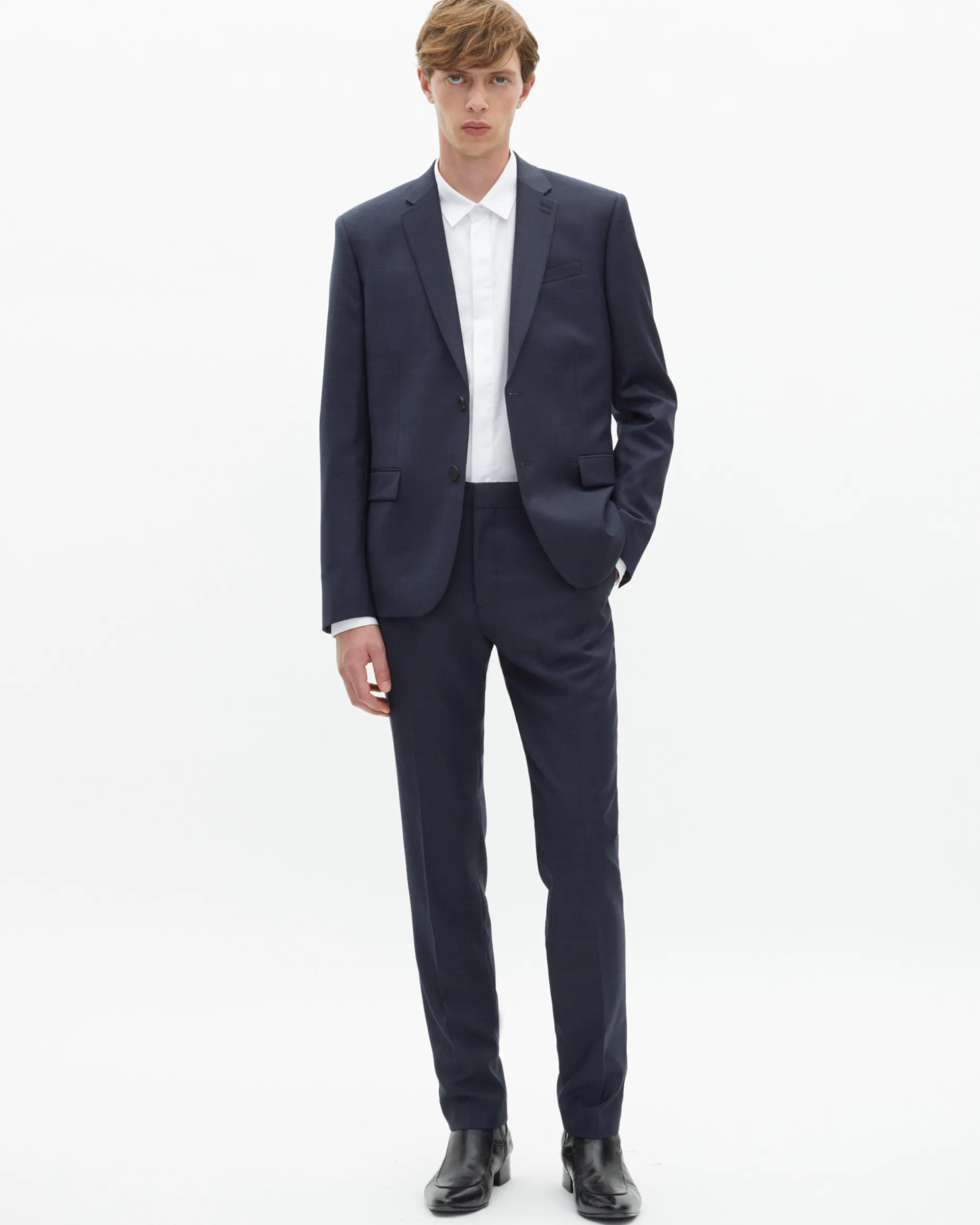 Veste de costume en laine marine