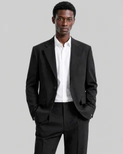 Veste de costume en laine noire