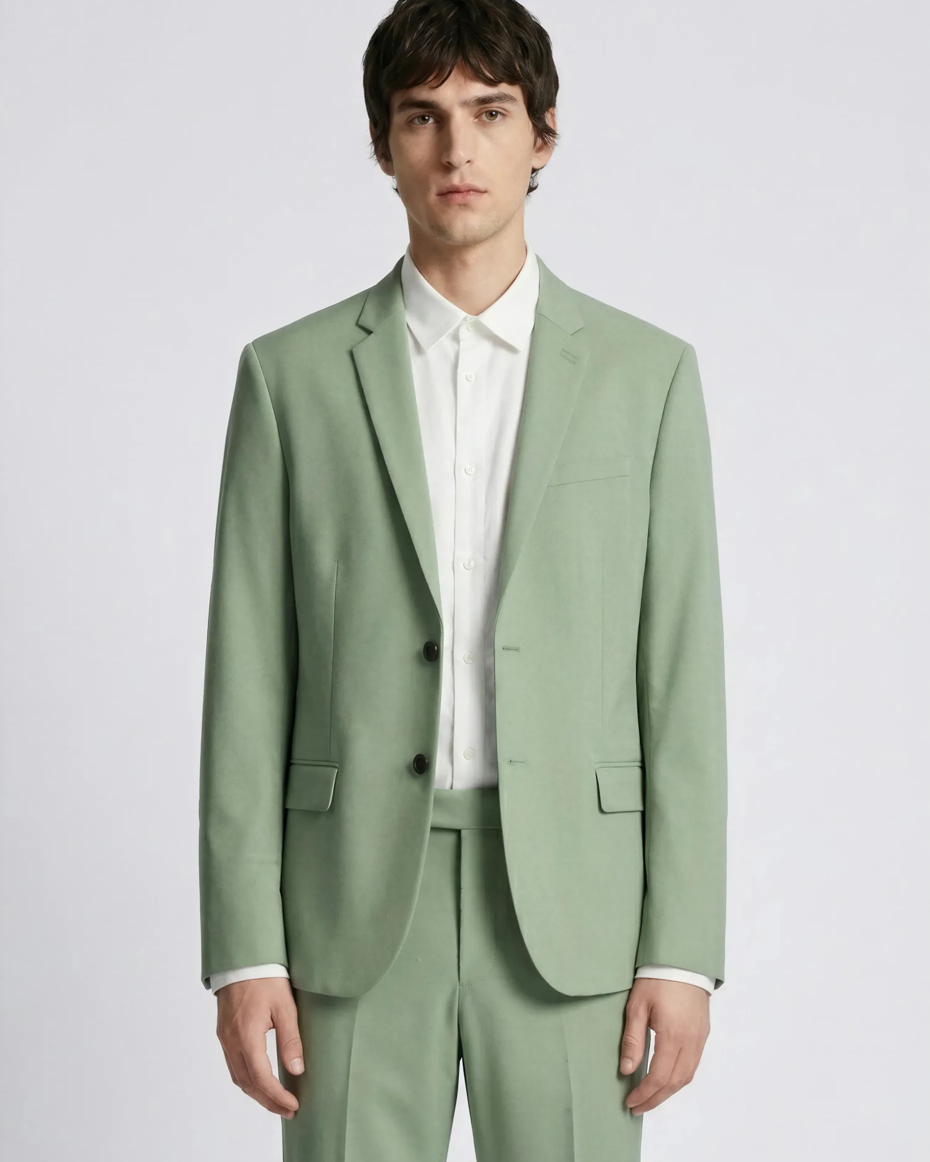 Veste de costume en laine verte