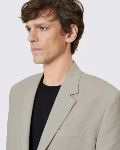 Veste de costume en lin beige