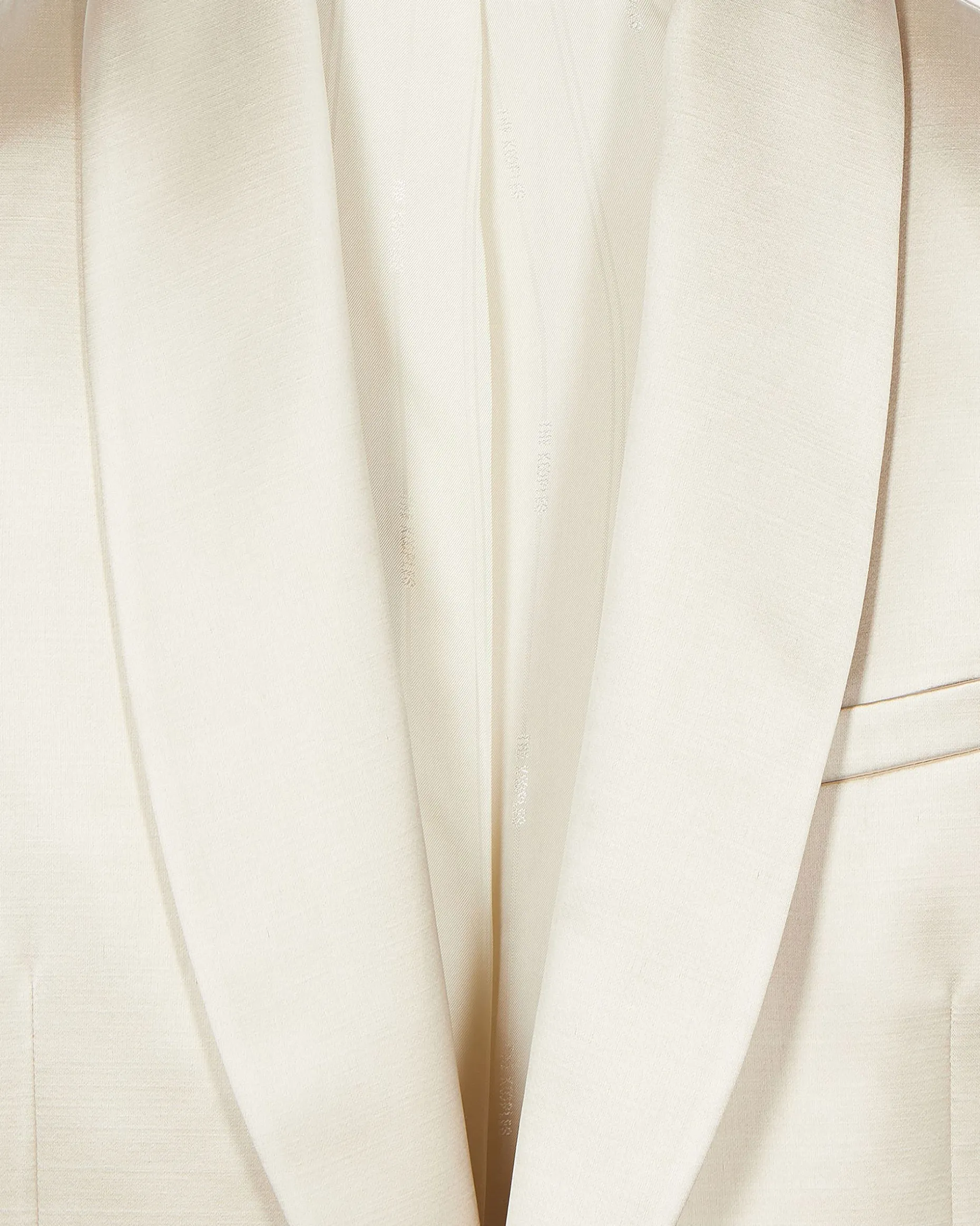 Veste de smoking en satin écru