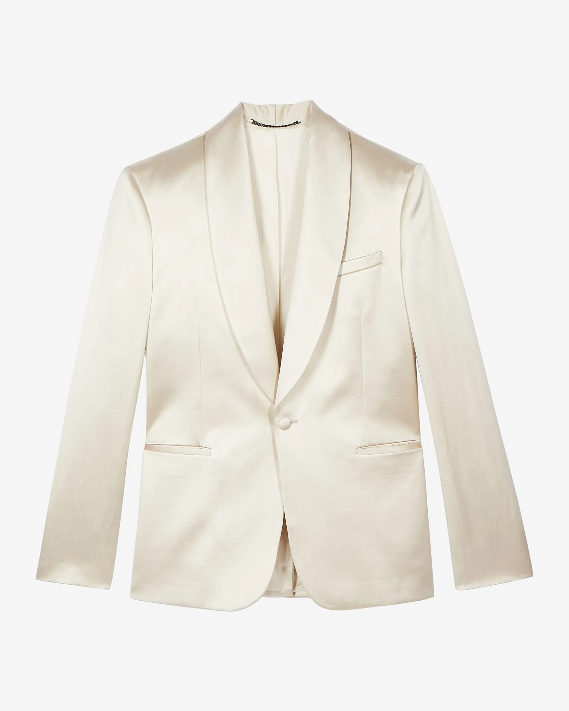 Veste de smoking en satin écru