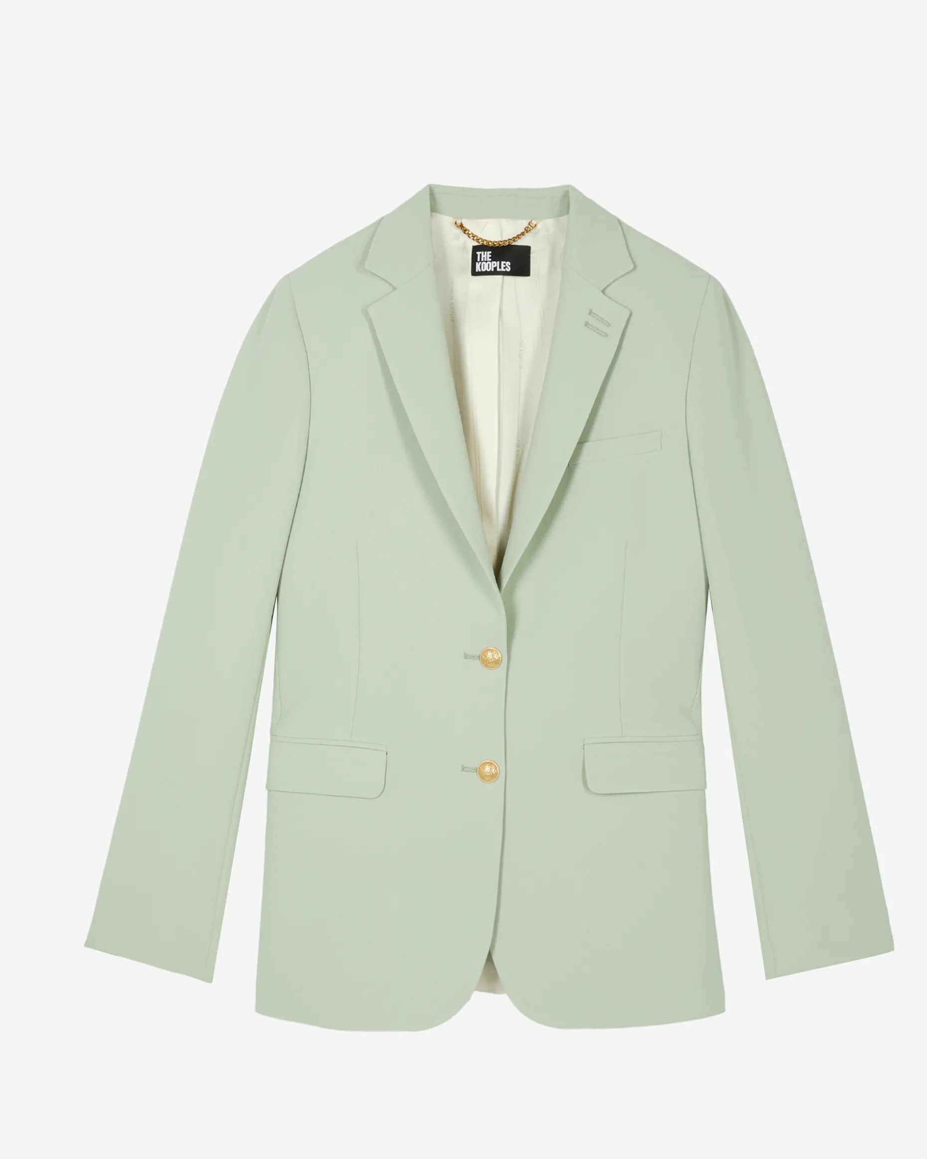 Veste de tailleur droite vert pastel