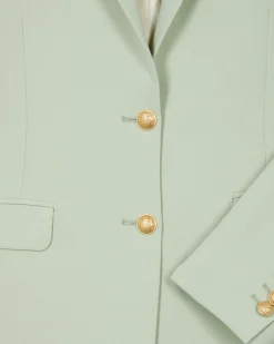 Veste de tailleur droite vert pastel