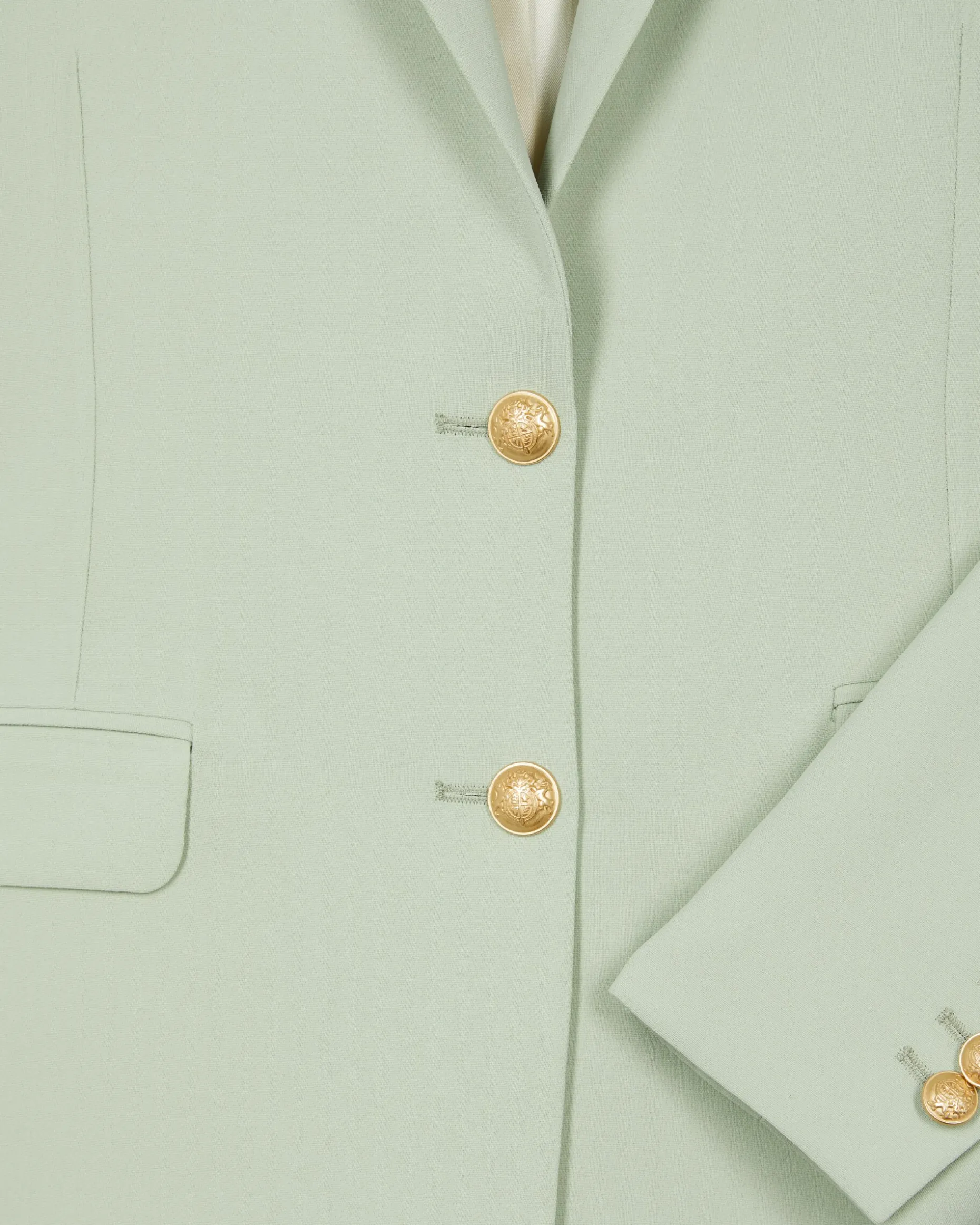 Veste de tailleur droite vert pastel