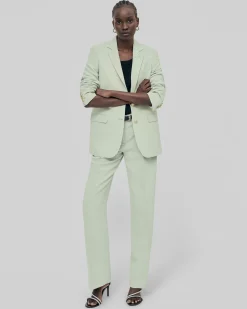 Veste de tailleur droite vert pastel