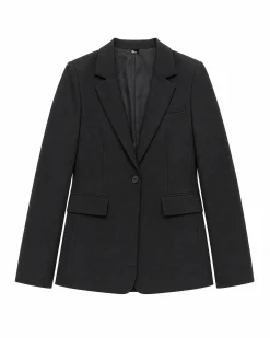 Veste de tailleur en laine noire