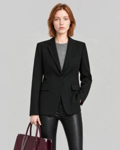Veste de tailleur en laine noire