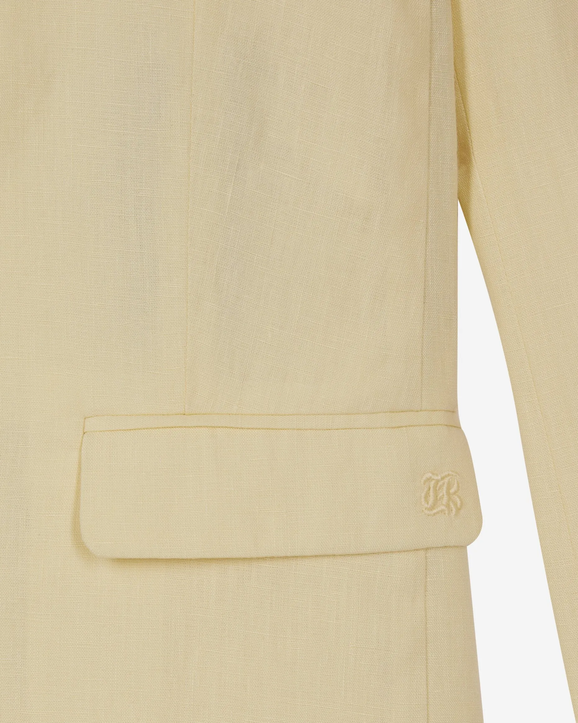 Veste de tailleur en lin jaune