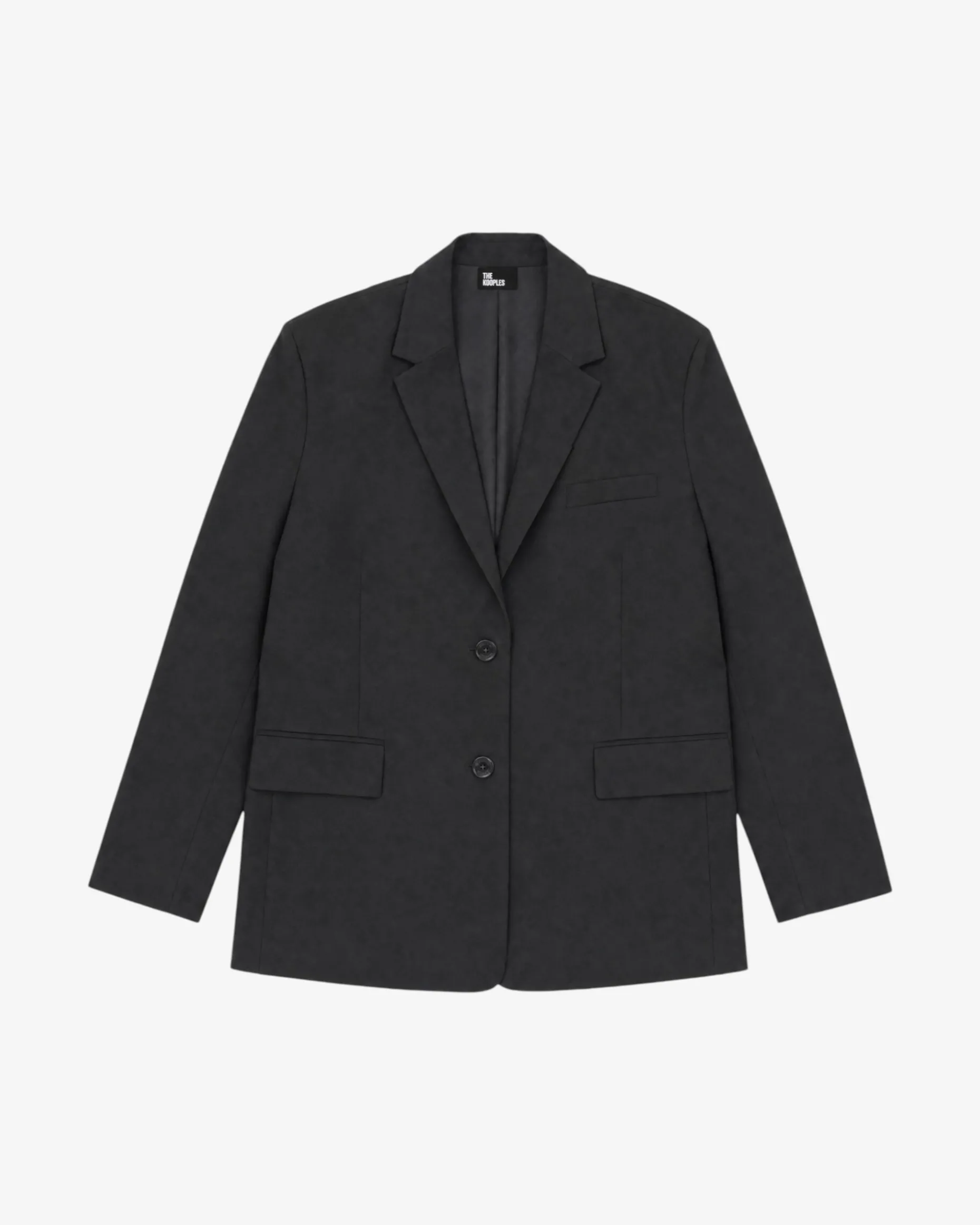 Veste de tailleur oversize en laine noire