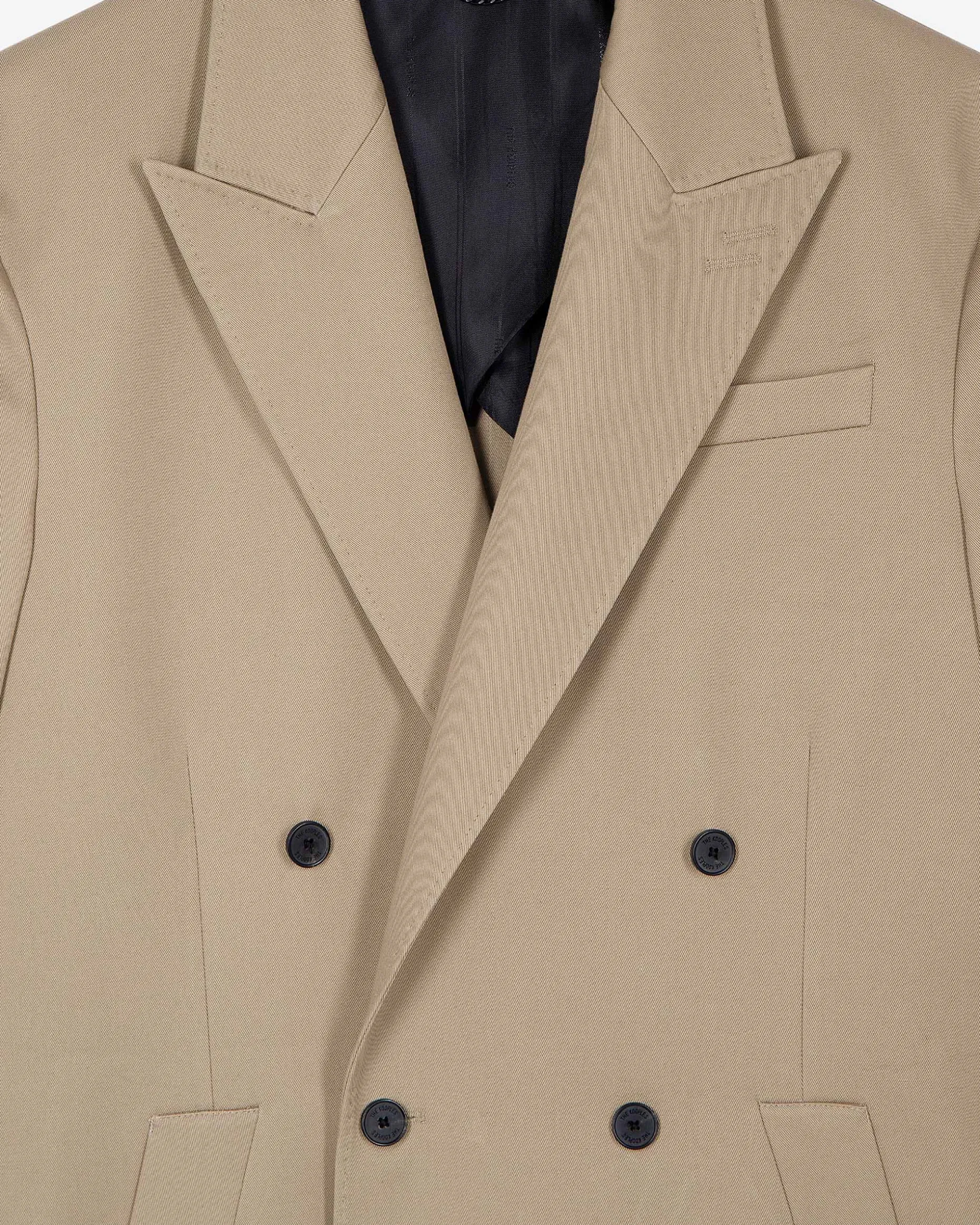 Veste longue croisée beige