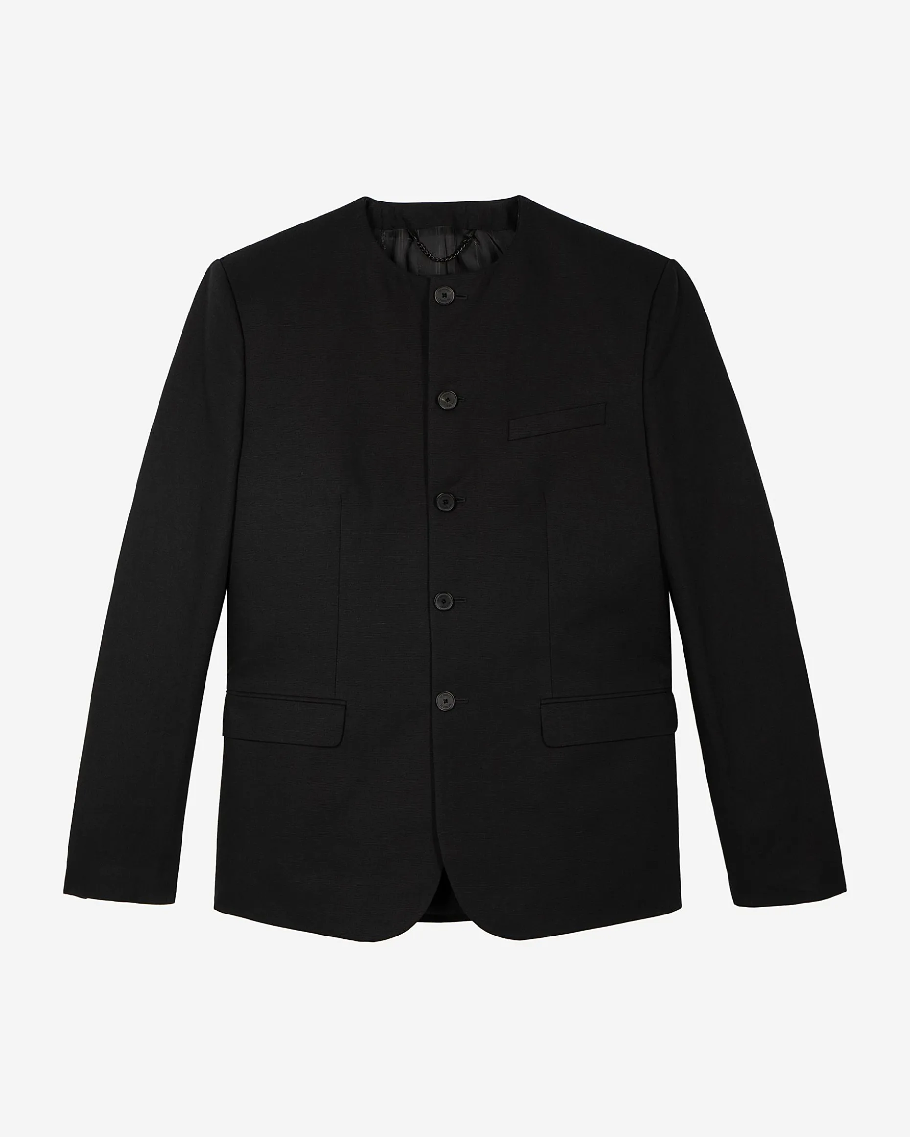 Veste sans col noire