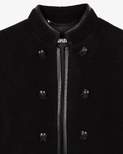 Veste style officier en laine noire