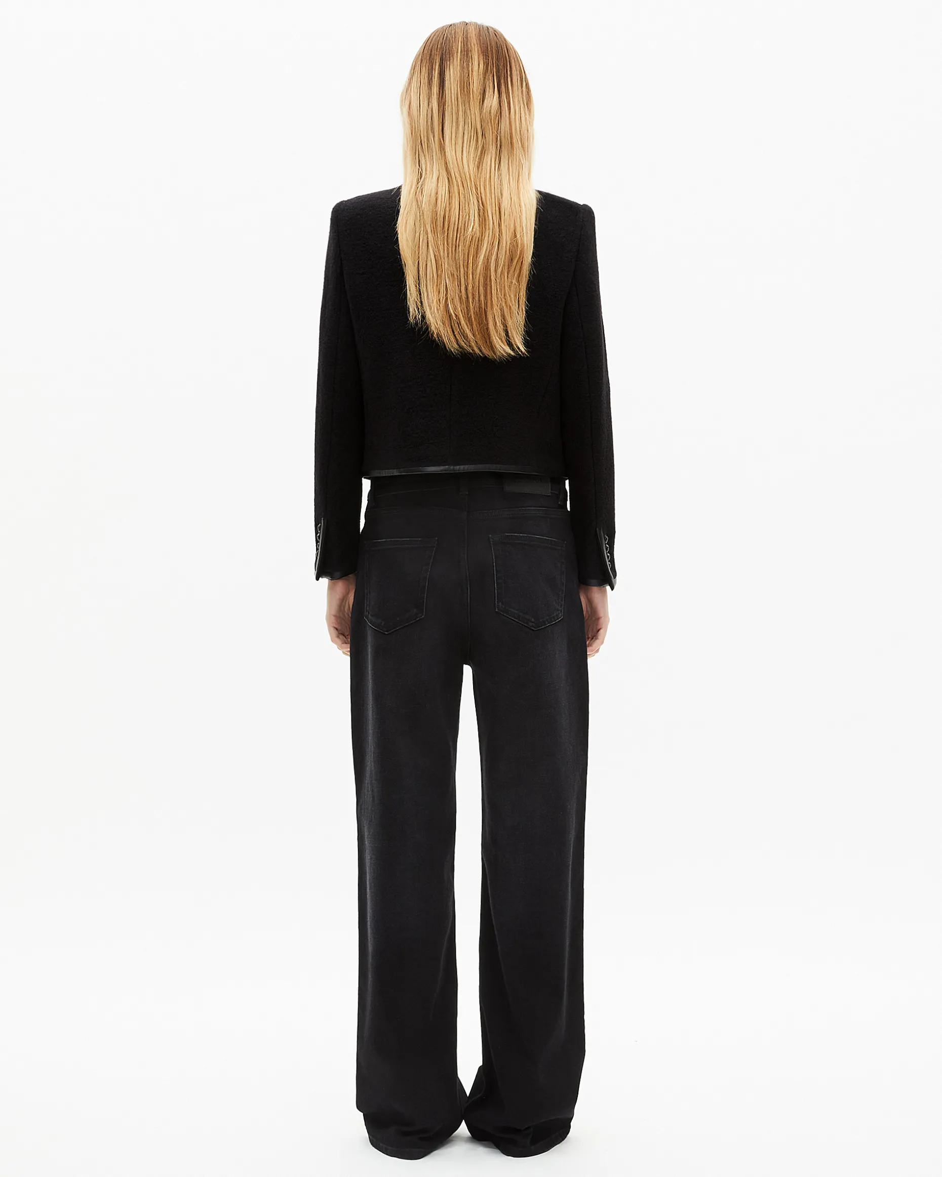 Veste style officier en laine noire