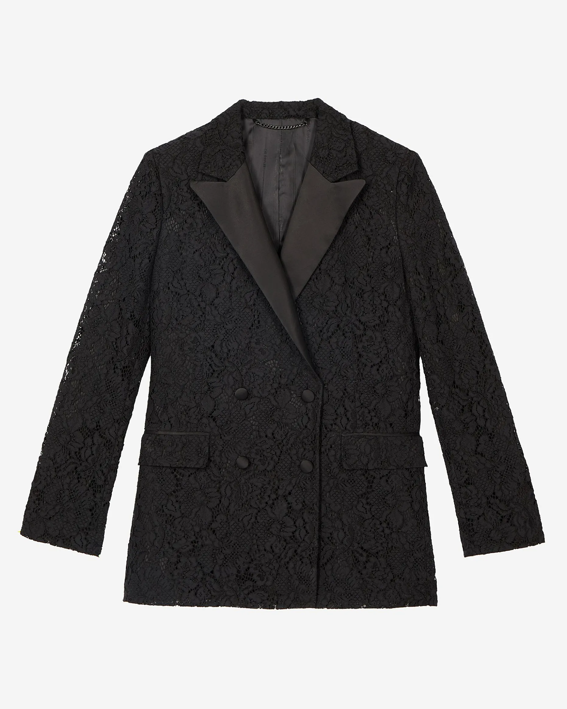 Veste tailleur en dentelle noire
