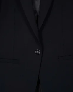Veste tailleur en laine mélangée marine