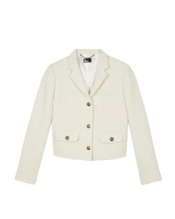 Veste tailleur en tweed écrue